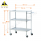 Three-shelved Stainless Steel Utility Cart(TW-06SB) 